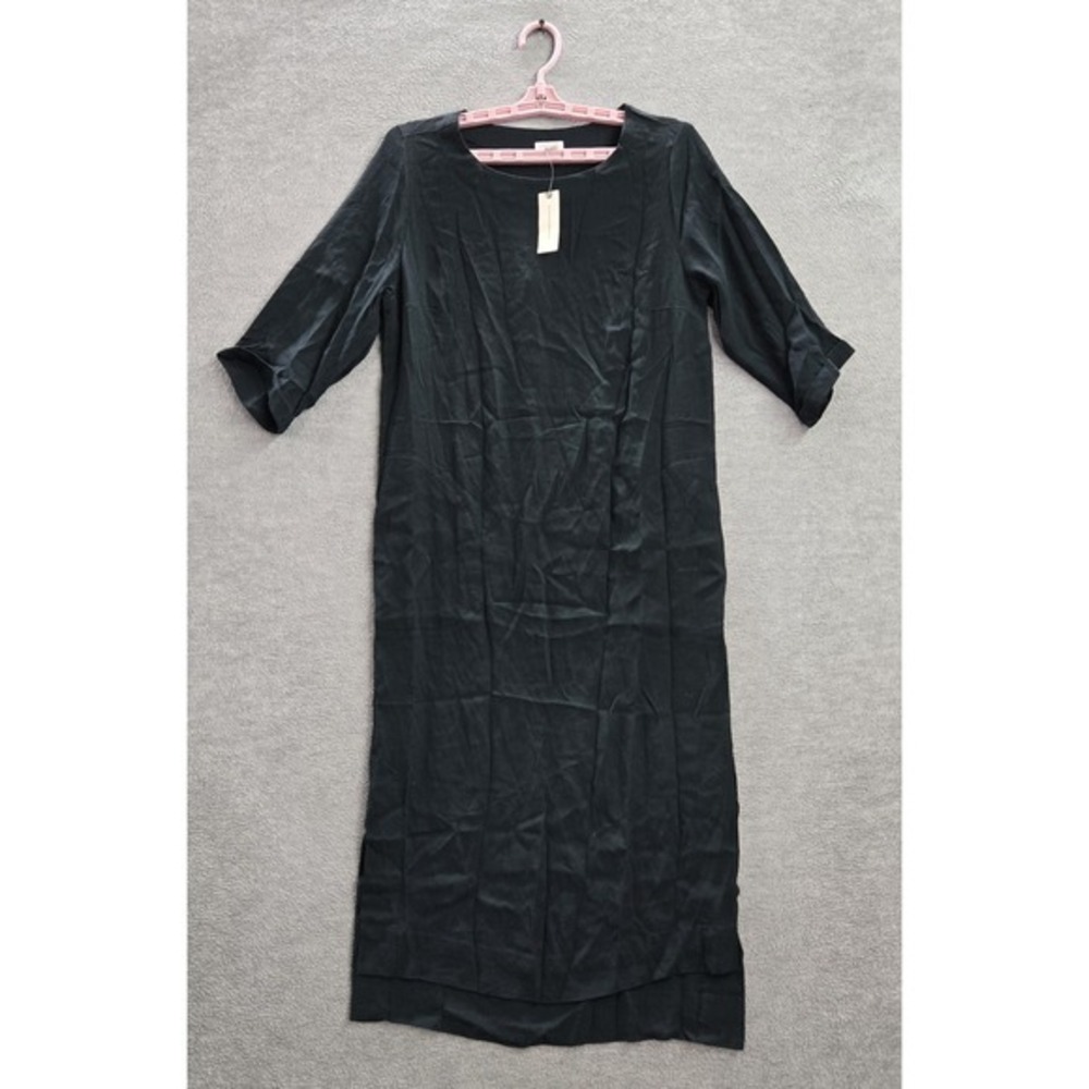 Holding Horses Women Dress XS Black T Shirt Long Sleeve Rayon NWT